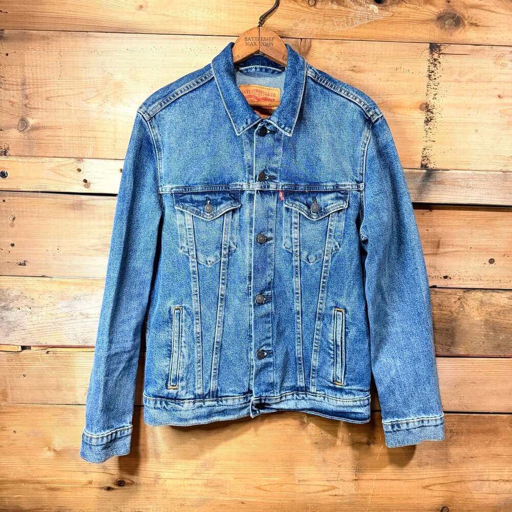 Levi's Denim Trucker Jacket Size M Blue Cotton